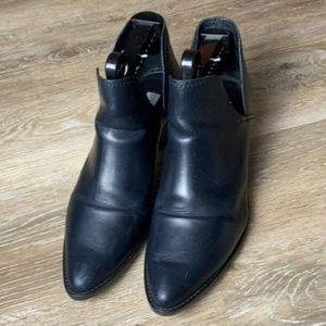 Black Leather Booties